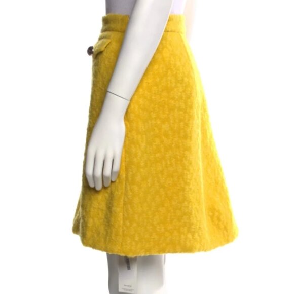 NWT Kate Spade Tonal Leopard Textured Jacquard Wool-Blend A-Line Skirt XL $268 - Picture 3 of 10